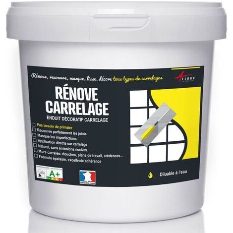 Enduit carrelage, salle de bain, cuisine, mural et sol, recouvre et rénove, faïence, masquage, renove carrelage - 4 kg (environ 2,6 m²) Camel - ARCANE INDUSTRIES (1/3)