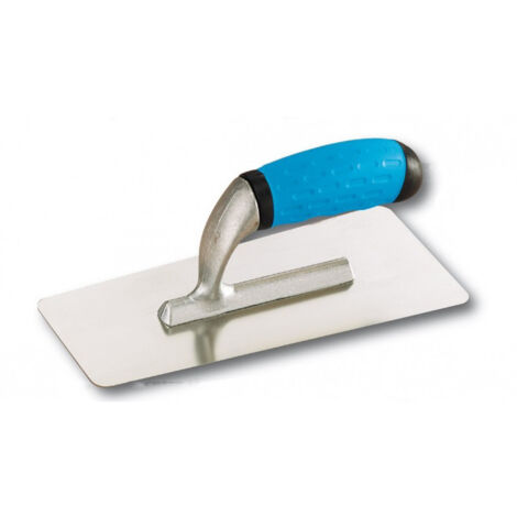 Arcane Industries – Platoir lisseuse inox 24 cm x 10 cm – Lame polie 0,5 mm pour béton ciré – Manche ergonomique pour confort d'utilisation