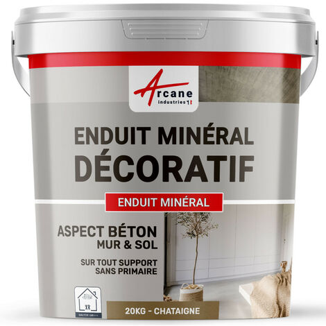 Enduit décoratif, mural et sol, rénovation, chambre, cuisine, salle de bain - 20 kg Châtaigne - ARCANE INDUSTRIES