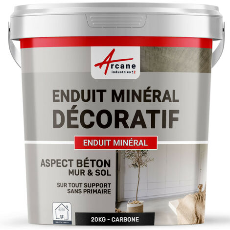 Enduit décoratif, mural et sol, rénovation, chambre, cuisine, salle de bain - 20 kg Carbone - ARCANE INDUSTRIES