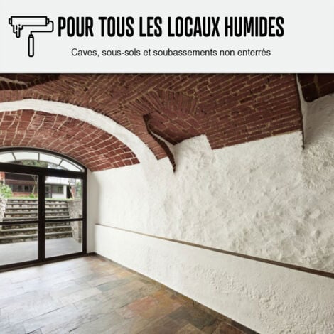 Peinture anti humidité mur humide plâtre béton placo cave sous-sol salle de bain sdb  anti moisissure salpêtre isolante ARCASCREEN - 0.75 L (jusqu'à 3 m²)  - ARCANE INDUSTRIES