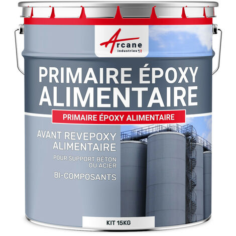 Primaire pour peinture alimentaire, cuve, béton ou acier, contenant des aliments : Primaire époxy alimentaire - 15 kg  - ARCANE INDUSTRIES