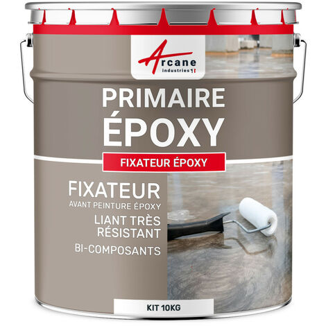 Arcane Industries – Fixateur epoxy 10 kg – Primaire pour murs – Adhérence sur béton, métal, bois – Résine époxydique à deux composants