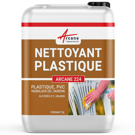 Arcane Industries – Rénovateur plastique et PVC 5 L – Nettoyage pour menuiseries et mobilier extérieur – pH neutre – Brillance après rinçage