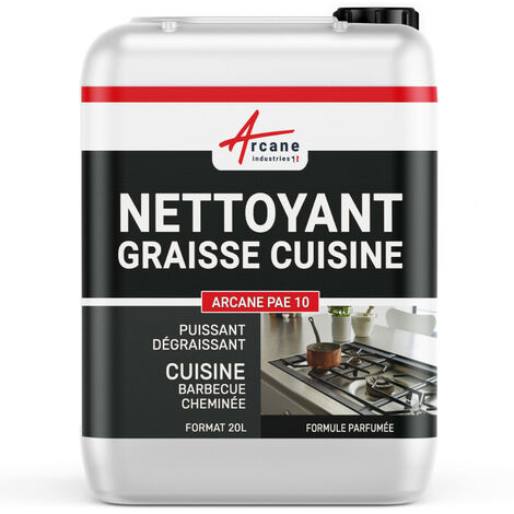 Nettoyage graisse, dégraisser, cuisine, hotte, insert, bbq, barbecue, cheminée, videordures, ventilateur - 20 L  - ARCANE INDUSTRIES
