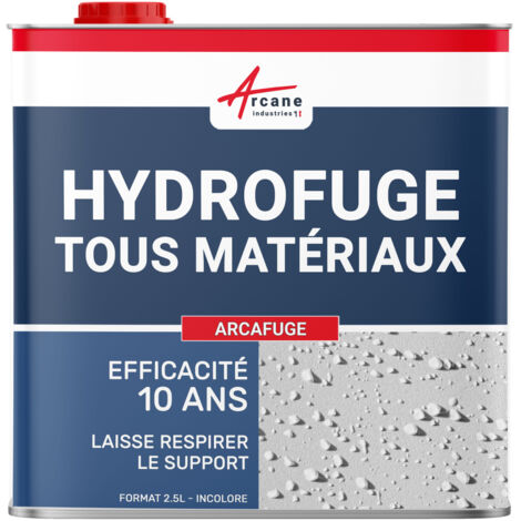 Arcane Industries – Imperméabilisant hydrofuge pour toiture et façade – Protection durable contre l'eau et dépôts verts – 2.5 L pour matériaux poreux