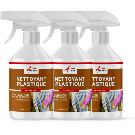Arcane Industries – Rénovateur plastique et PVC 1.5 L – Nettoyage huisseries, mobilier de jardin, objets – pH neutre, prêt à l'emploi