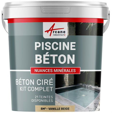 Enduit piscine, béton ciré, revetement piscine - 8 m² Vanille Beige - ARCANE INDUSTRIES