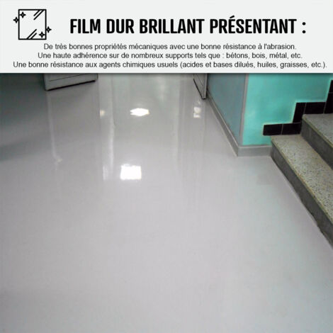 Peinture sol - Résine Epoxy - Revêtement Sol Industriel et Sol Béton, usine, parking - REVEPOXY TRAFIC INTENSIF - 5 Kg (jusqu'à 10 m² en 2 couches) Jaune Zinc - RAL 1018 - ARCANE INDUSTRIES
