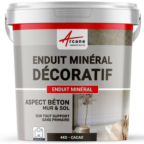 Enduit décoratif, mural et sol, rénovation, chambre, cuisine, salle de bain - 4 kg Cacao - ARCANE INDUSTRIES