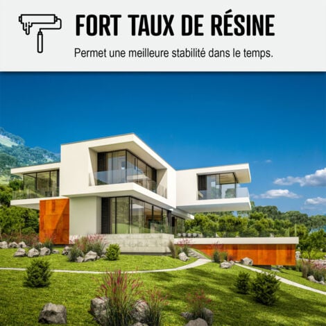 Peinture façade acrylique 14 couleurs - durable jusqu'à 15 ans - rénovation façade, mur crépi - Arcafacade Renov - 2.5 L (+ ou - 15 m² en 1 couche) Blanc - ARCANE INDUSTRIES