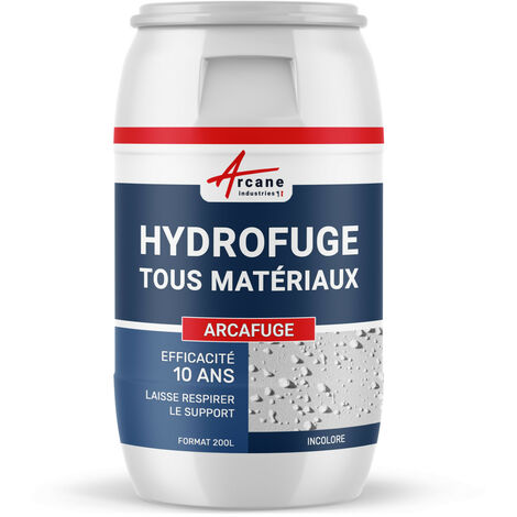 Imperméabilisant hydrofuge toiture, façade, béton poreux : Arcafuge - 200 L - ARCANE INDUSTRIES