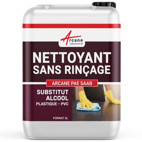 Nettoyant pvc stratifié, tableau blanc, velleda, plastique, ordinateur, téléphone, télévison, tv, sans alcool - 5 L  - ARCANE INDUSTRIES