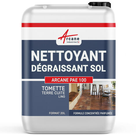 Nettoyant carrelage, sol, terrasse, terre cuite, tomette, linoleum, lino , degraissant sol, plastique - 20 L  - ARCANE INDUSTRIES