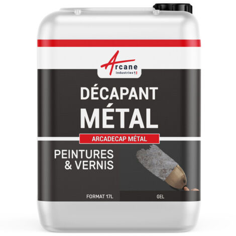 Arcane Industries – Décapant peinture métal gel 17 L – Action rapide jusqu'à 12h – Pour acier, fer, fonte, inox – Application facile sans solvant