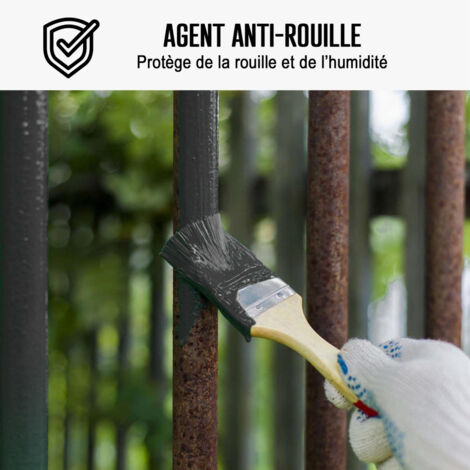 Peinture métal et fer pour portail, grille, garde-corps : ARCALAQUE 101 - 2.5 L Noir foncé Brillant - RAL 9005 - ARCANE INDUSTRIES