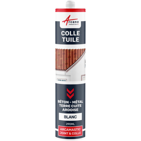 Colle, tuile, mastic souple pour tous matériaux - 290 ml x 1 Blanc - ARCANE INDUSTRIES (1/5)