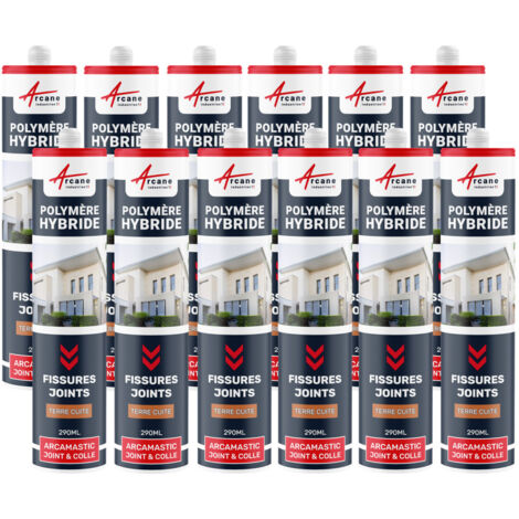 Mastic d'étanchéité, joint extérieur, fissure, béton - 290 ml x 12 Terre Cuite - ARCANE INDUSTRIES (1/5)