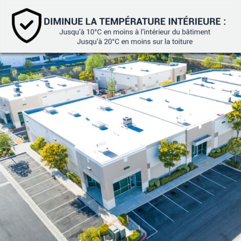 Cool Roof - Peinture toiture blanche réfléchissante, anti chaleur, auto nettoyante : Arcareflect - 2.5 L Blanc - ARCANE INDUSTRIES