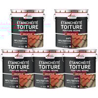 Etanchéité toiture : peinture arcafilm, résine etanchéité pour tuile : Arcane industries - Offre Spéciale : 5 x 10L Gris - ARCANE INDUSTRIES