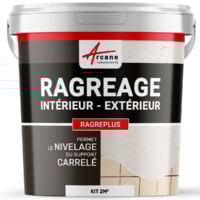 ragreage mural nivelle et masque les joints carrelage avant beton ciré RAGREAGE MURAL ET SOL PETITE SURFACE - Kit jusqu'à 2 m² -