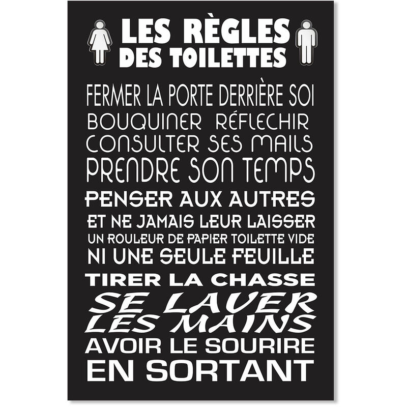 Affiche, Les règles des WC 1 - Affiche - 40x60cm - made in France