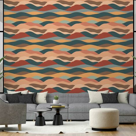 Papier peint, vintage wave papier peint (1/4)