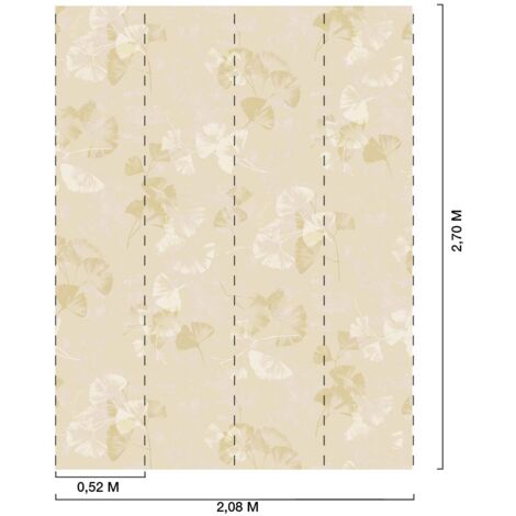 Papier peint fleurs de ginkgo