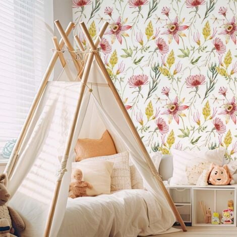 Papier peint fleurs floralie