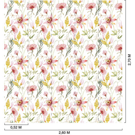 Papier peint fleurs floralie
