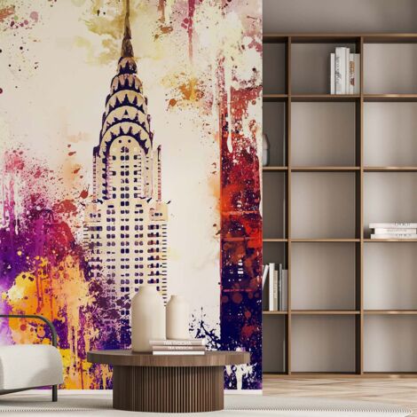 Papier peint graphique chrysler building color papier peint (1/5)