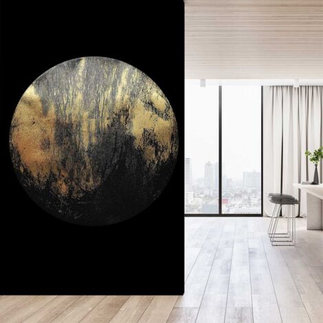 Papier peint graphique pleine lune or papier peint (1/5)