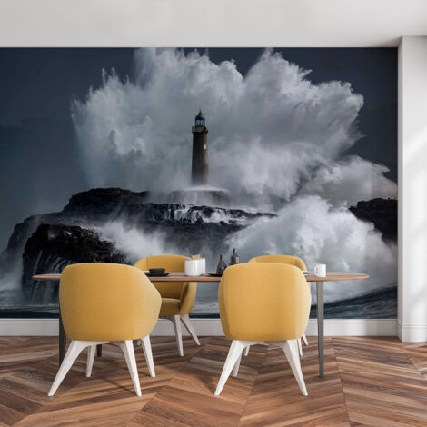 Papier peint panoramique phare sous les vagues papier peint (1/5)