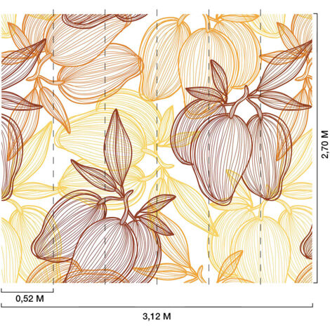 Papier peint fleurs louise