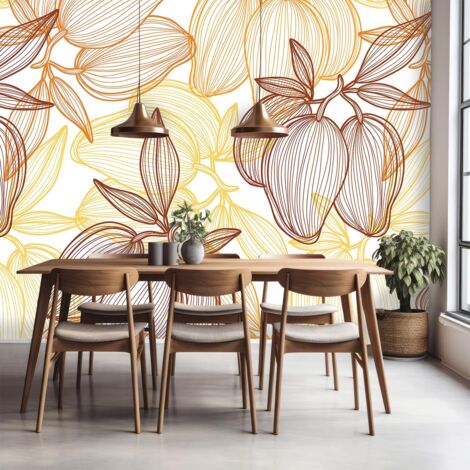 Papier peint fleurs louise