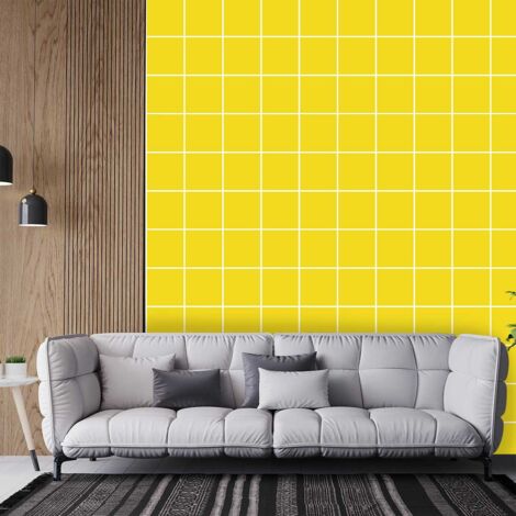 Papier peint carreaux jaune canari papier peint (1/4)