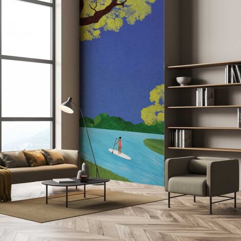 Papier peint stand up paddle en mangrove papier peint (1/5)