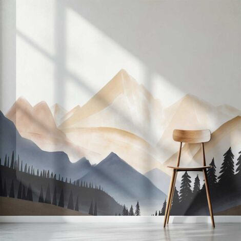 Papier peint silhouette de montagne papier peint (1/5)
