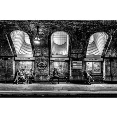 Tableau noir et blanc baker street Toile imprimée (1/5)