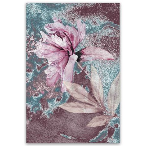 Tableau fleur vintage texturé (1/5)