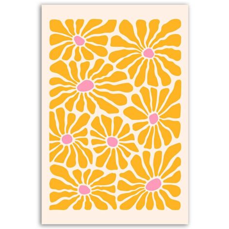 Tableau fleurs solaires stylisées (1/5)