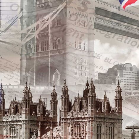 Tableau triptyque london graphique england - 90x60 cm
