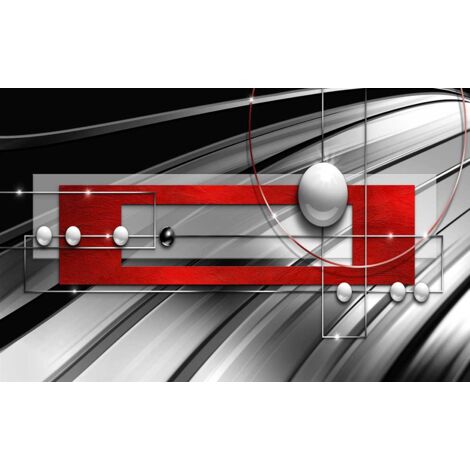 Tableau graphique deco rouge graph - 80x50 cm (1/5)