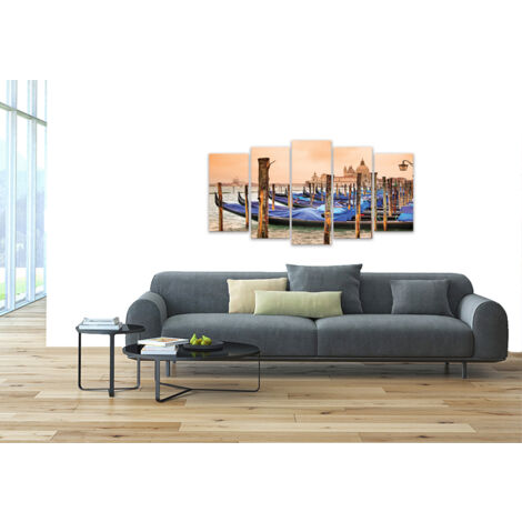 Tableau deco gondoles a venise , 150x80cm