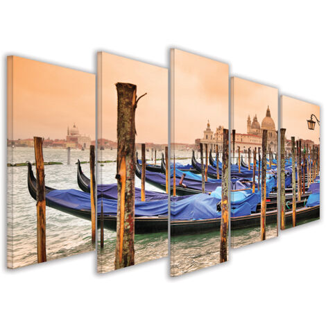 Tableau deco gondoles a venise , 150x80cm