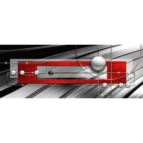 Tableau graphique art moderne rouge - 80x30cm (1/5)
