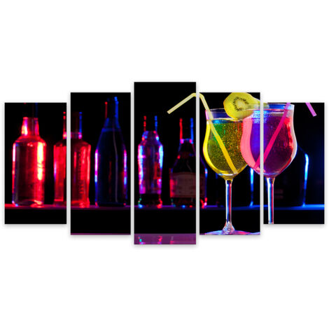 Tableau deco soirée cocktail drink , 150x80cm