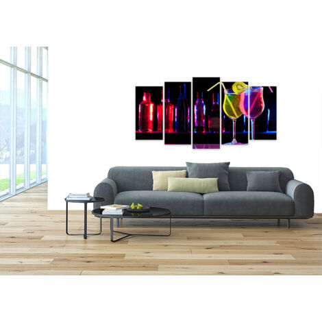 Tableau deco soirée cocktail drink , 150x80cm