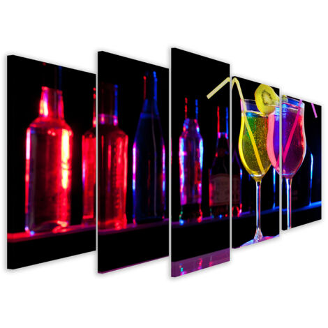 Tableau deco soirée cocktail drink , 150x80cm
