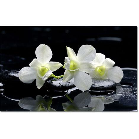 Tableau Zen Orchidées et Galets pour la Déco